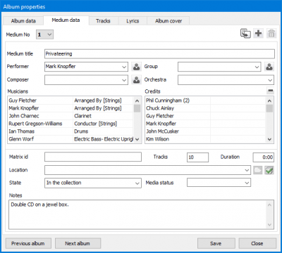 Capture d'écran de l'application GSoft4U Music Collection - #6