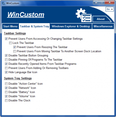 Capture d'écran de l'application WinCustom - #2