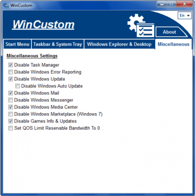Capture d'écran de l'application WinCustom - #6