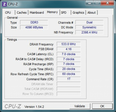 Capture d'écran de l'application CPU-Z - #1