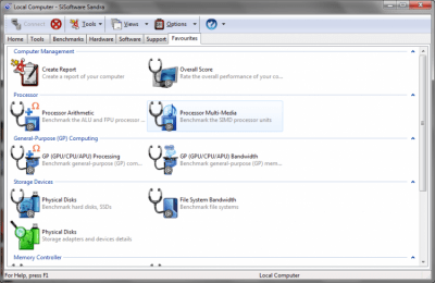 Capture d'écran de l'application SiSoftware Sandra Lite - #4