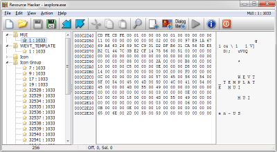 Capture d'écran de l'application Resource Hacker - #4