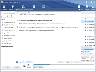 Capture d'écran de l'application MiniTool Partition Wizard Free - #3