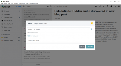 Capture d'écran de l'application Raven - #3