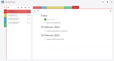 Capture d'écran de l'application Notepack - #5