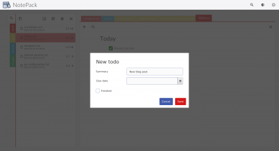 Capture d'écran de l'application Notepack - #6