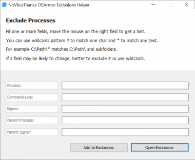 Capture d'écran de l'application OSArmor - #5