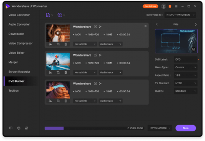 Capture d'écran de l'application Wondershare UniConverter - #7