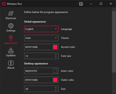 Capture d'écran de l'application Biniware Run - #3