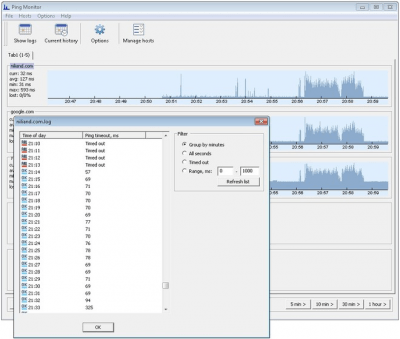 Capture d'écran de l'application Skayward Software Ping Monitor - #1