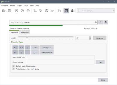 Capture d'écran de l'application KeePassXC - #8