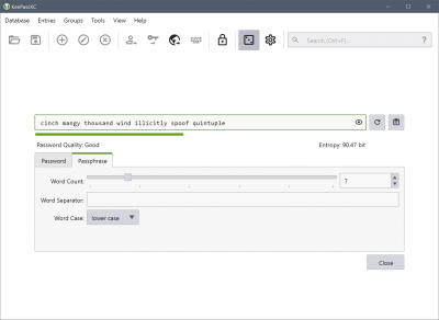 Capture d'écran de l'application KeePassXC - #9