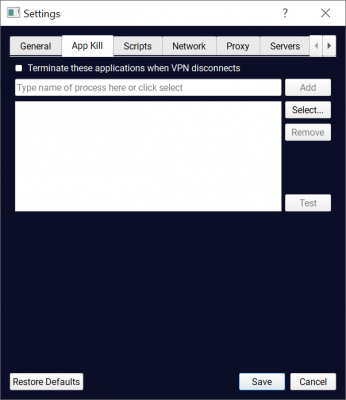 Capture d'écran de l'application TorGuard - #3
