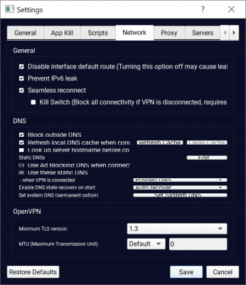 Capture d'écran de l'application TorGuard - #5