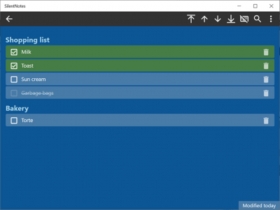 Capture d'écran de l'application SilentNotes - #4