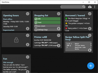 Capture d'écran de l'application SilentNotes - #5