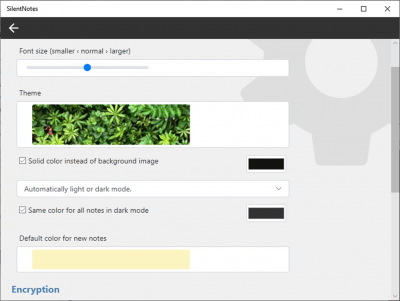 Capture d'écran de l'application SilentNotes - #6