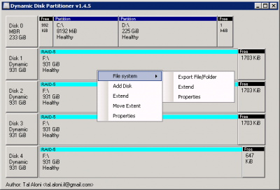 Capture d'écran de l'application Dynamic Disk Partitioner - #1