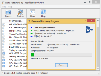 Capture d'écran de l'application Thegrideon Software Word Password - #2