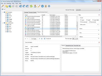 Capture d'écran de l'application LizardSystems Remote Desktop Audit - #3