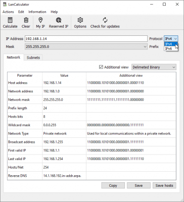 Capture d'écran de l'application LizardSystems LanCalculator - #3