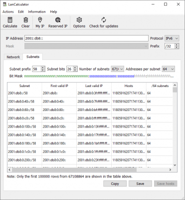 Capture d'écran de l'application LizardSystems LanCalculator - #9
