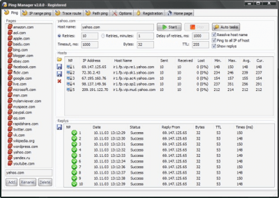 Capture d'écran de l'application ICMP Ping Manager - #1