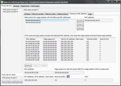 Capture d'écran de l'application Wake-On-LAN Proxy Server - #1