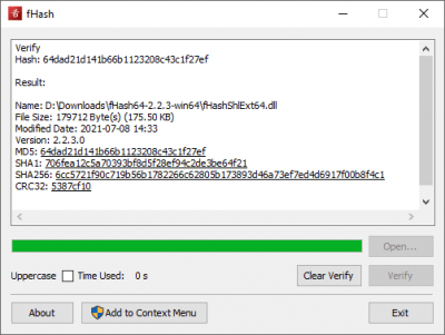 Capture d'écran de l'application fHash - #3