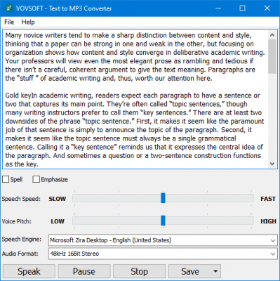 Capture d'écran de l'application Text to MP3 Converter - #1