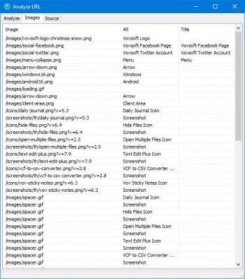 Capture d'écran de l'application VOVSoft SEO Checker - #6