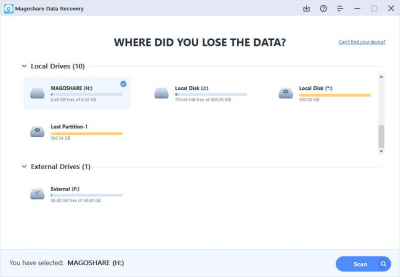 Capture d'écran de l'application Magoshare Data Recovery - #1