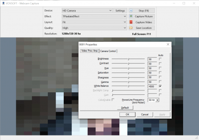 Capture d'écran de l'application Vovsoft Webcam Capture - #4