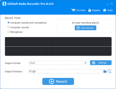 Capture d'écran de l'application GiliSoft Audio Recorder Pro - #1