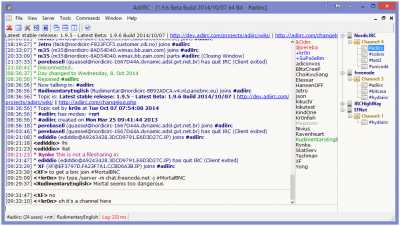 Capture d'écran de l'application AdiIRC - #1