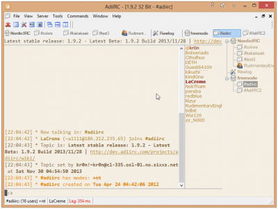 Capture d'écran de l'application AdiIRC - #3