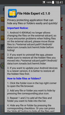 Capture d'écran de l'application File Hide Expert - #7