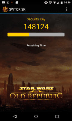 Capture d'écran de l'application The Old Republic Security Key - #3