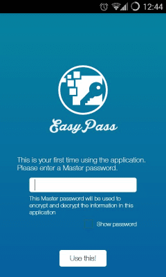 Capture d'écran de l'application EasyPass - #1