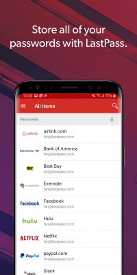 Capture d'écran de l'application LastPass Password Manager - #1