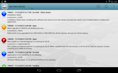 Capture d'écran de l'application Novell Service Desk - #8