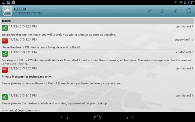 Capture d'écran de l'application Novell Service Desk - #10