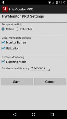 Capture d'écran de l'application HWMonitor PRO - #4
