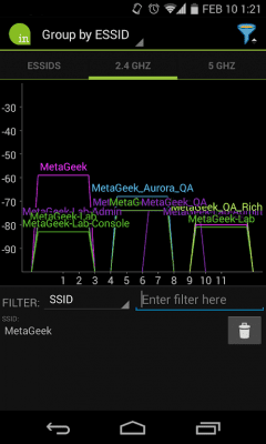 Capture d'écran de l'application inSSIDer - #1