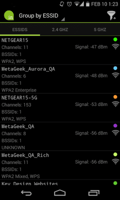 Capture d'écran de l'application inSSIDer - #3