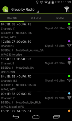 Capture d'écran de l'application inSSIDer - #5