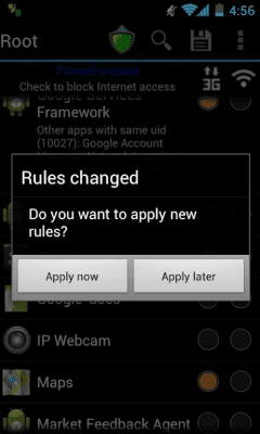 Capture d'écran de l'application Root Firewall Free - #3