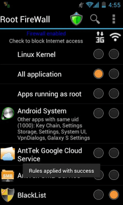 Capture d'écran de l'application Root Firewall Free - #4