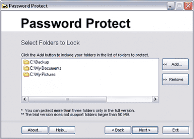 Capture d'écran de l'application Password Protect USB - #2