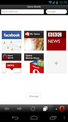 Capture d'écran de l'application Opera Mobile Classic - #2